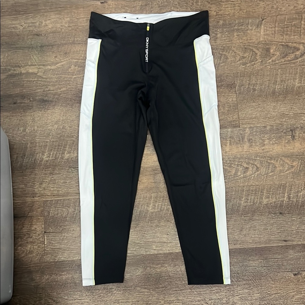 DKNY Black and White Leggings